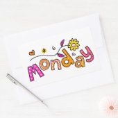 Maandag in de plenaire vergadering rechthoekige sticker (Envelop)