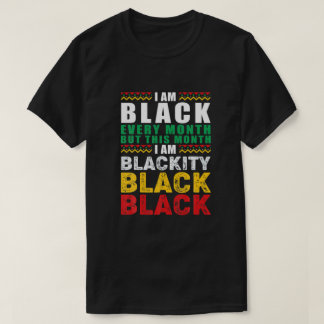 Maandag in de zwarte geschiedenis ben ik elke maan t-shirt