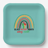 Maandag in de zwarte geschiedenis van elke maand P Papieren Bordje (Voorkant)