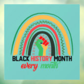 Maandag in de zwarte geschiedenis van elke maand P Raamsticker (Vel 3)