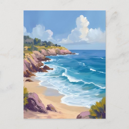 Maandag in Malibu | Beach Cliffs CA Reizen Briefkaart (Voorkant)