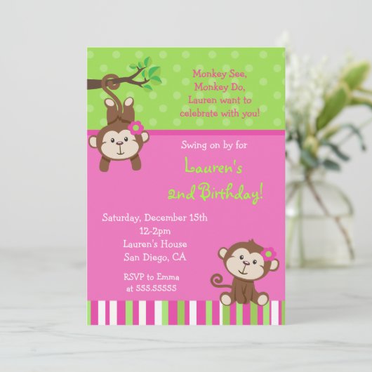 Maandag in Mod Monkey Kaart (Staand voorkant)