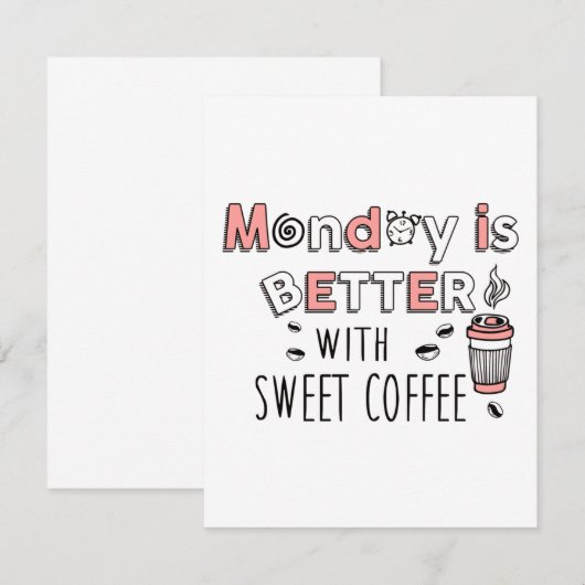 Maandag is beter met zoete koffie aankondiging (Voorkant / Achterkant)