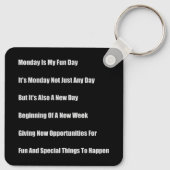 Maandag is mijn leuke dag sleutelhanger (Achterkant)