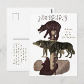 Maandag januari Dieren en elementen Briefkaart (Voorkant / Achterkant)
