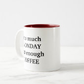 Maandag Koffiebeker Tweekleurige Koffiemok (Voorkant links)