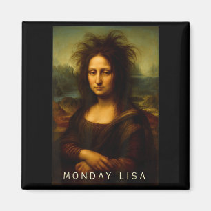 Maandag Lisa Verward Klik Kunst Parodie Week Start Magneet