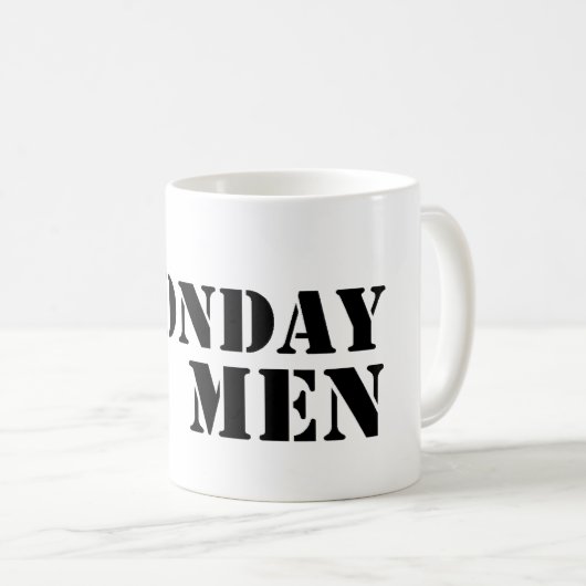 Maandag Mannen logo mok (Voorkant rechts)