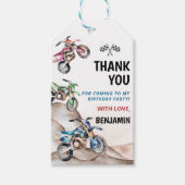 Maandag motorfiets Dank je Label Cadeaulabel (Voorkant)