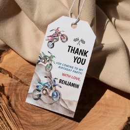 Maandag motorfiets Dank je Label Cadeaulabel