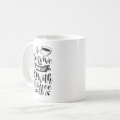 Maandag overleven ik met koffie koffiemok (Voorkant links)