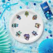 Maandag papier borden met ijsmonsters papieren bordje (Feest)