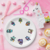 Maandag papier borden met ijsmonsters papieren bordje (Feest)