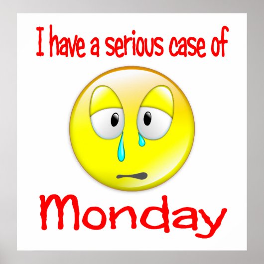 Maandag Poster Blauwte (Voorkant)