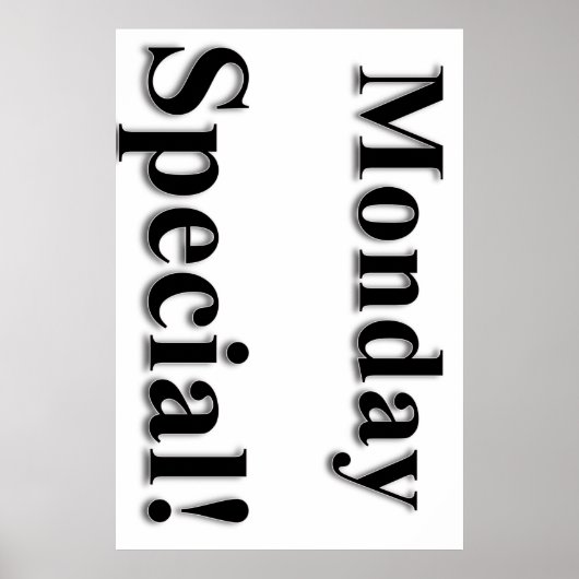 Maandag Poster speciale schoonheidssalon (Voorkant)