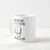 Maandag Punchen Grappige Mok (Voorkant links)