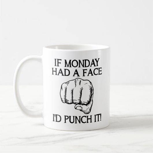 Maandag Punchen Grappige Mok (Links)