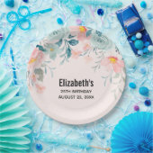 Maandag roze en groene Florentijnse grens Papieren Bordje (Feest)