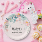 Maandag roze en groene Florentijnse grens Papieren Bordje (Feest)