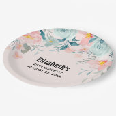 Maandag roze en groene Florentijnse grens Papieren Bordje (Gekanteld)