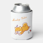 Maandag Shiba Vibes Coozi Blikjeskoeler (Blikje Voorkant)