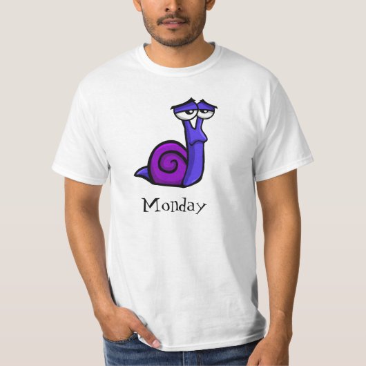 Maandag slak t-shirt (Voorkant)