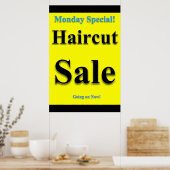 Maandag Speciale haircut Poster Beauty Salon (Keuken)