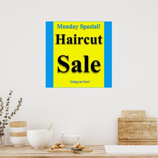 Maandag Speciale haircut Poster Matte (Keuken)