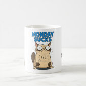 Maandag Sucks Cat Coffee Mok – cadeau voor vrouwen (Center)