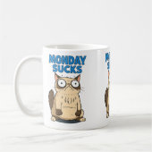 Maandag Sucks Cat Coffee Mok – cadeau voor vrouwen (Links)