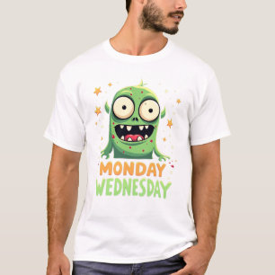 Maandag tot en met woensdag Mood – Funny Monster T T-shirt