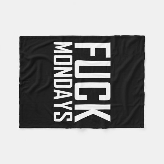 Maandag tot grappig werk fleece deken (Voorkant (Horizontaal))