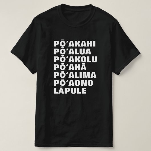 Maandag tot zondag in Hawaï T-shirt (Design voorkant)