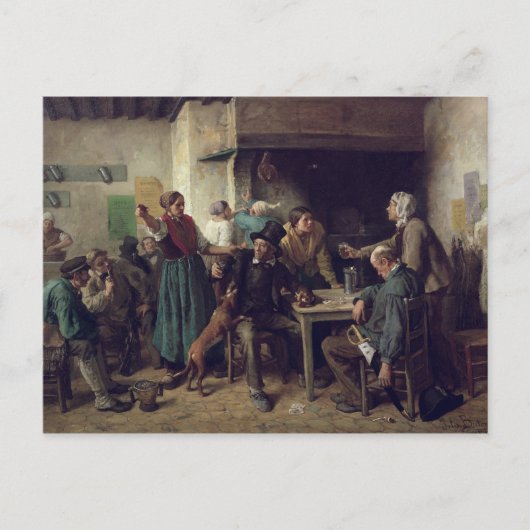 Maandag van de Winkel van de wijn, 1858 Briefkaart (Voorkant)