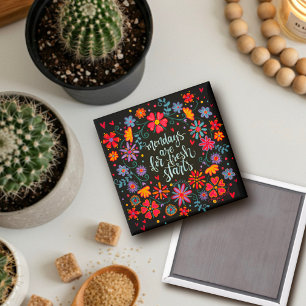 Maandag verse start Floral Inspirivity Magnet