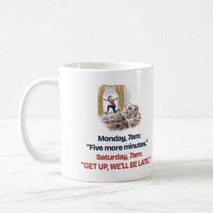 Maandag Vijf Minuten Meer Zaterdag Vrouw Loper Koffiemok