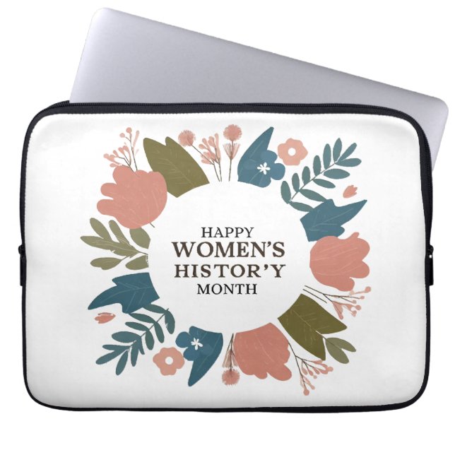 Maandag vrouwengeschiedenis laptop sleeve (Voorkant)