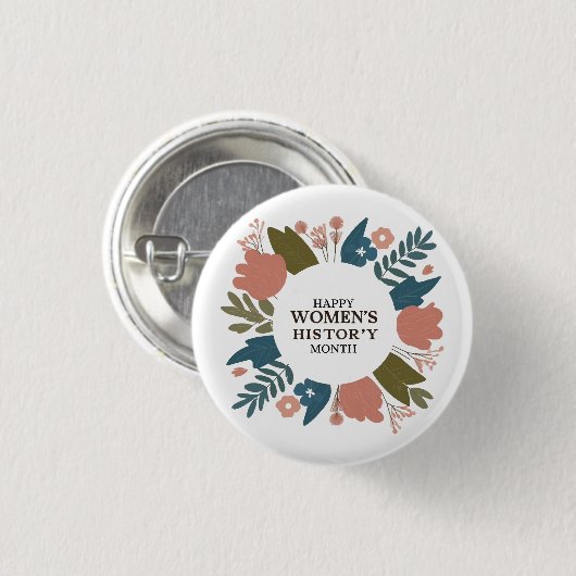 Maandag vrouwengeschiedenis ronde button 3,2 cm (Voorkant /achterkant)