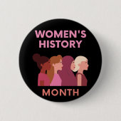 Maandag vrouwengeschiedenis ronde button 5,7 cm (Voorkant)