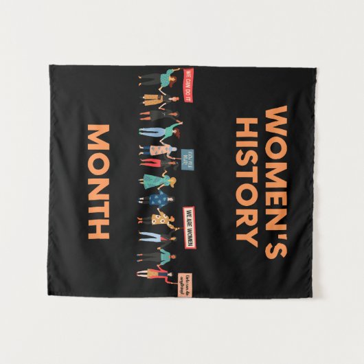 Maandag vrouwengeschiedenis wandkleed (Voorkant (horizontaal))