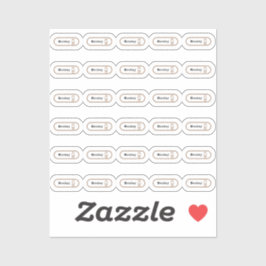 Maandag week sticker