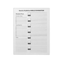 Maandag wekelijks eenvoudig en functioneel laptopb notitieblok