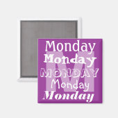 Maandag Werkdag van de week Magnet (Voorkant / Achterkant)