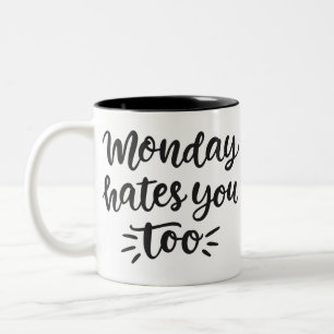 Maandag wordt u ook Man geschenk Tweekleurige Koffiemok