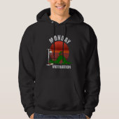 Maandag zonder koffiethee of energie drink in de m hoodie (Voorkant)