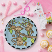 Maandagavond Borden in wisselende apen Papieren Bordje (Feest)