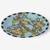 Maandagavond Borden in wisselende apen Papieren Bordje (Gekanteld)