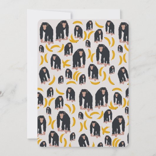 Maandagavond Chimpansee & Banana Kids Kaart (Achterkant)