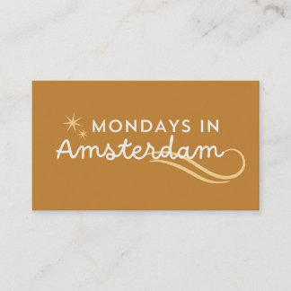 Maandagen in Amsterdam Visitekaartje