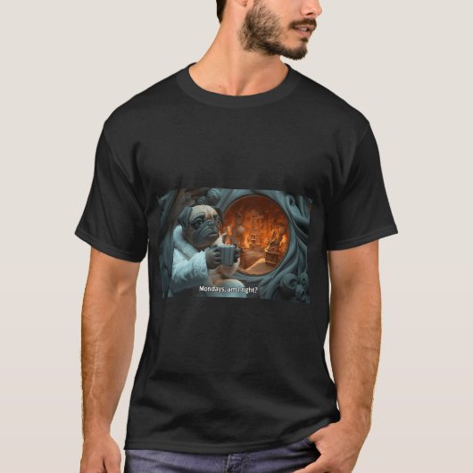 Maandagen toch? t-shirt (Voorkant)
